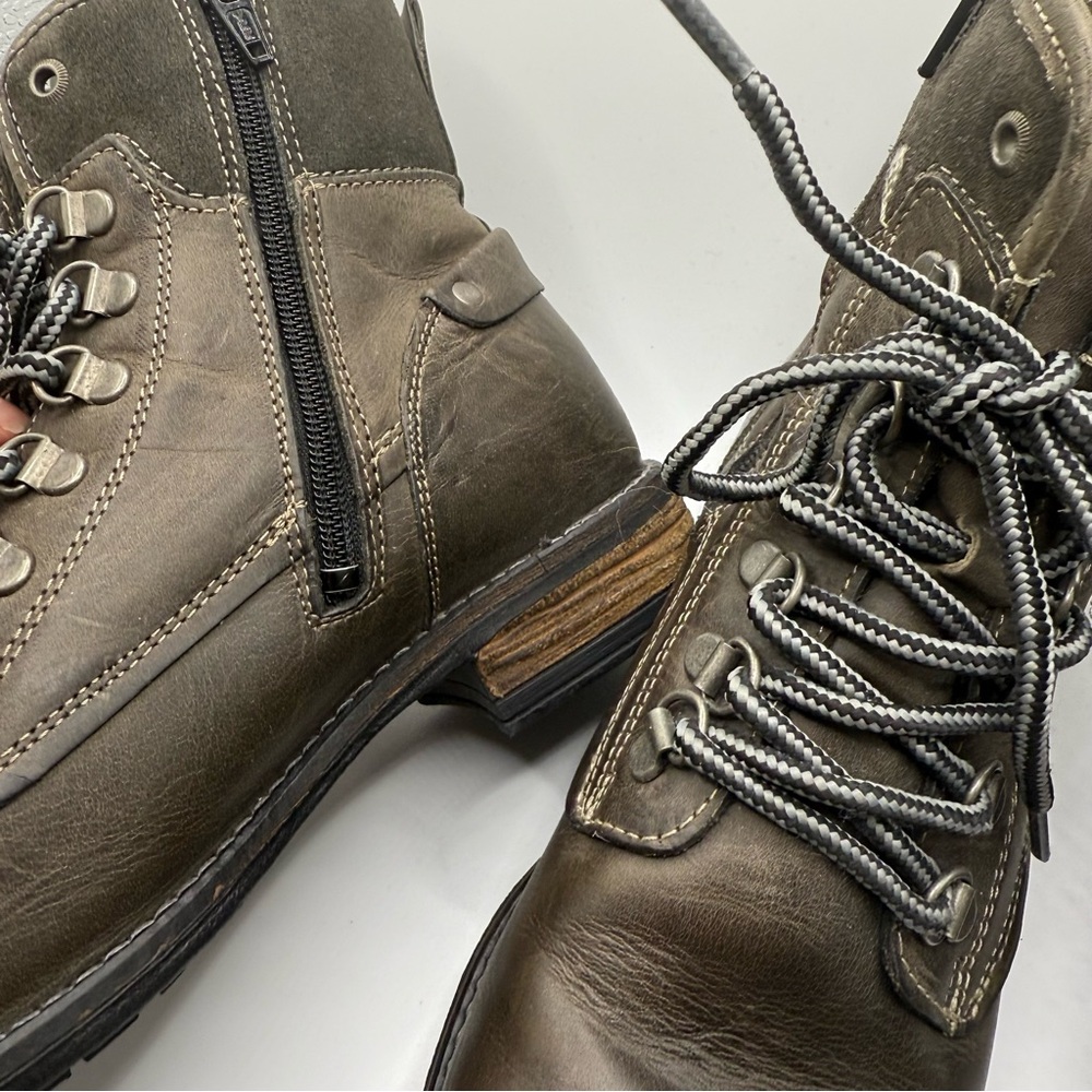 Taos Ringer Boots Women’s Size 6-6.5 Leather Combat Hiking Outdoors Lined - Picture 9 of 12